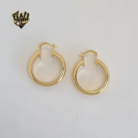 (1-2689-1) Gold Laminate - Thick Plain Hoops - BGO