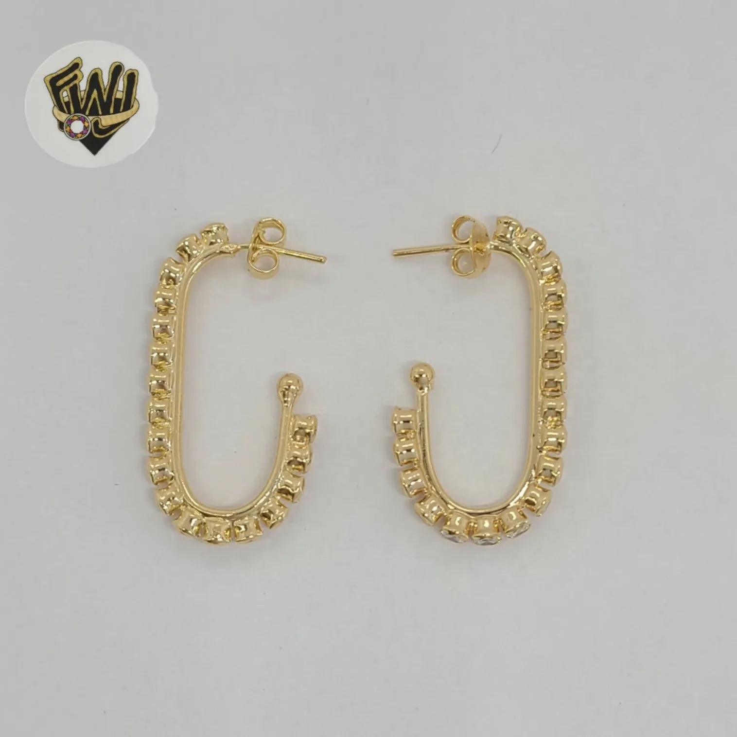 (1-2983-5) Gold Laminate -Zircon Half Hoops - BGF