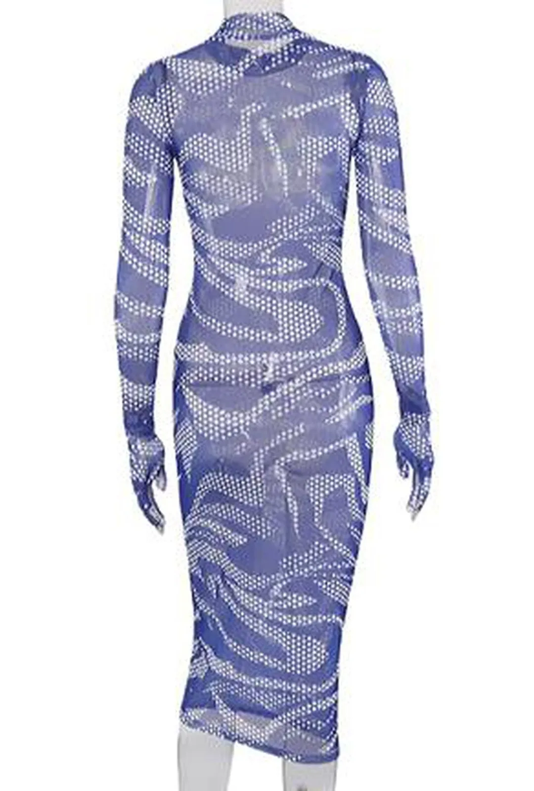 ADASHA - SHEER PRINTED DRESS