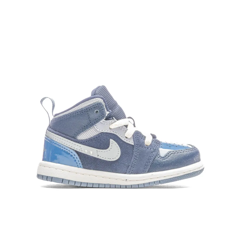 Air Jordan 1 Mid SE Craft (TD) - Obsidian/White/French Blue/Ashen Slate