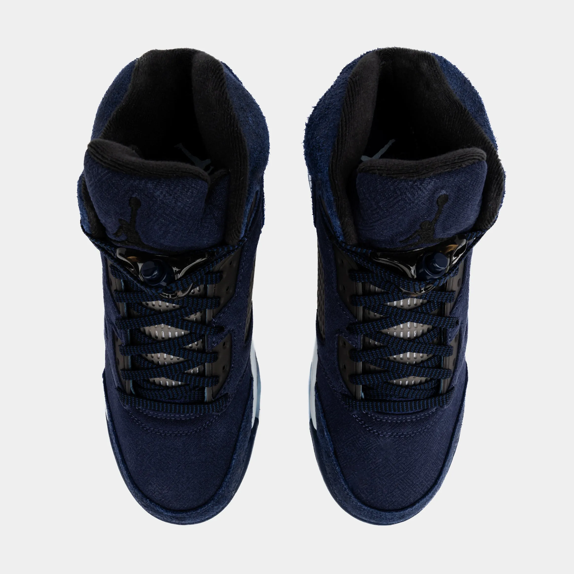 Air Jordan 5 Retro Midnight Navy Mens Lifestyle Shoes (Midnight Navy/Black/Football Grey)