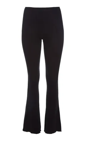 Alicia Knit Pant in Black Merino Wool