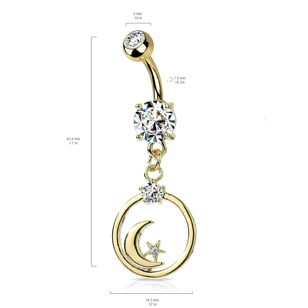 Alla Luna Belly Button Dangle