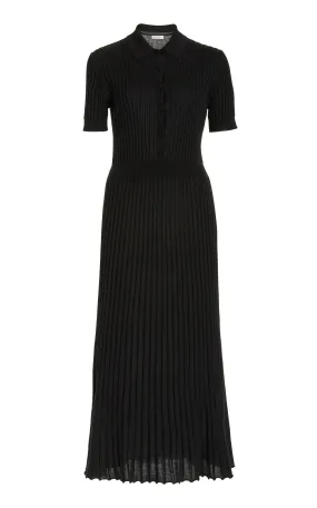 Amor Knit Dress in Black Cashmere Silk