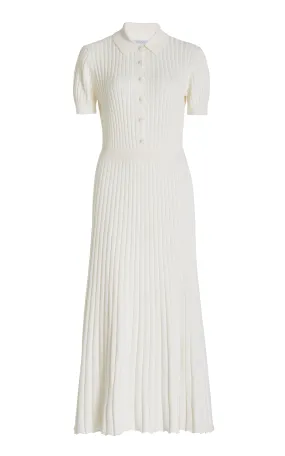 Amor Knit Dress in Ivory Cashmere Silk