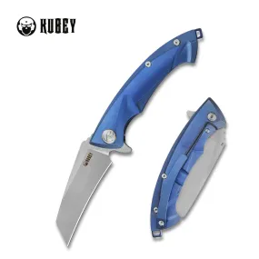 Anteater Frame Lock Flipper Knife Blue Titanium Handle (3.0 Sandbalst D2) KU153B