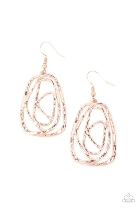 Artisan Relic Rose Gold Earrings - Paparazzi Accessories