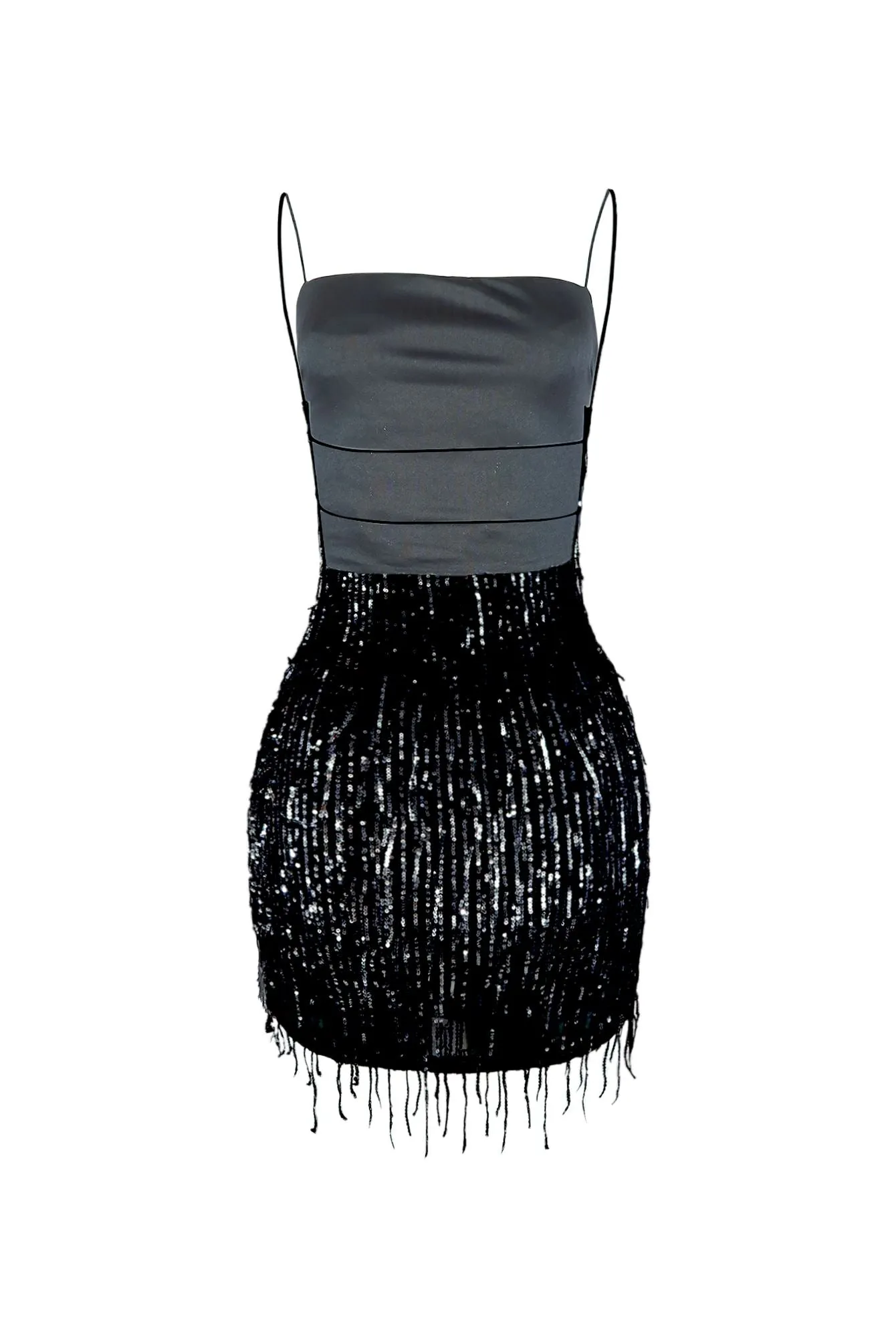 Attractive Sequin Fringe Mini Dress