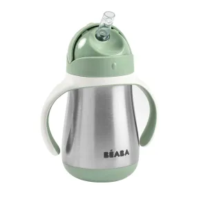 Beaba Stainless Steel Straw Cup - Sage