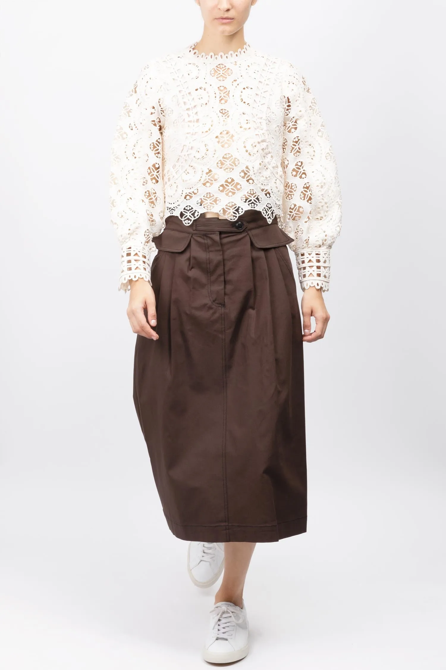 Belted Midi Skirt