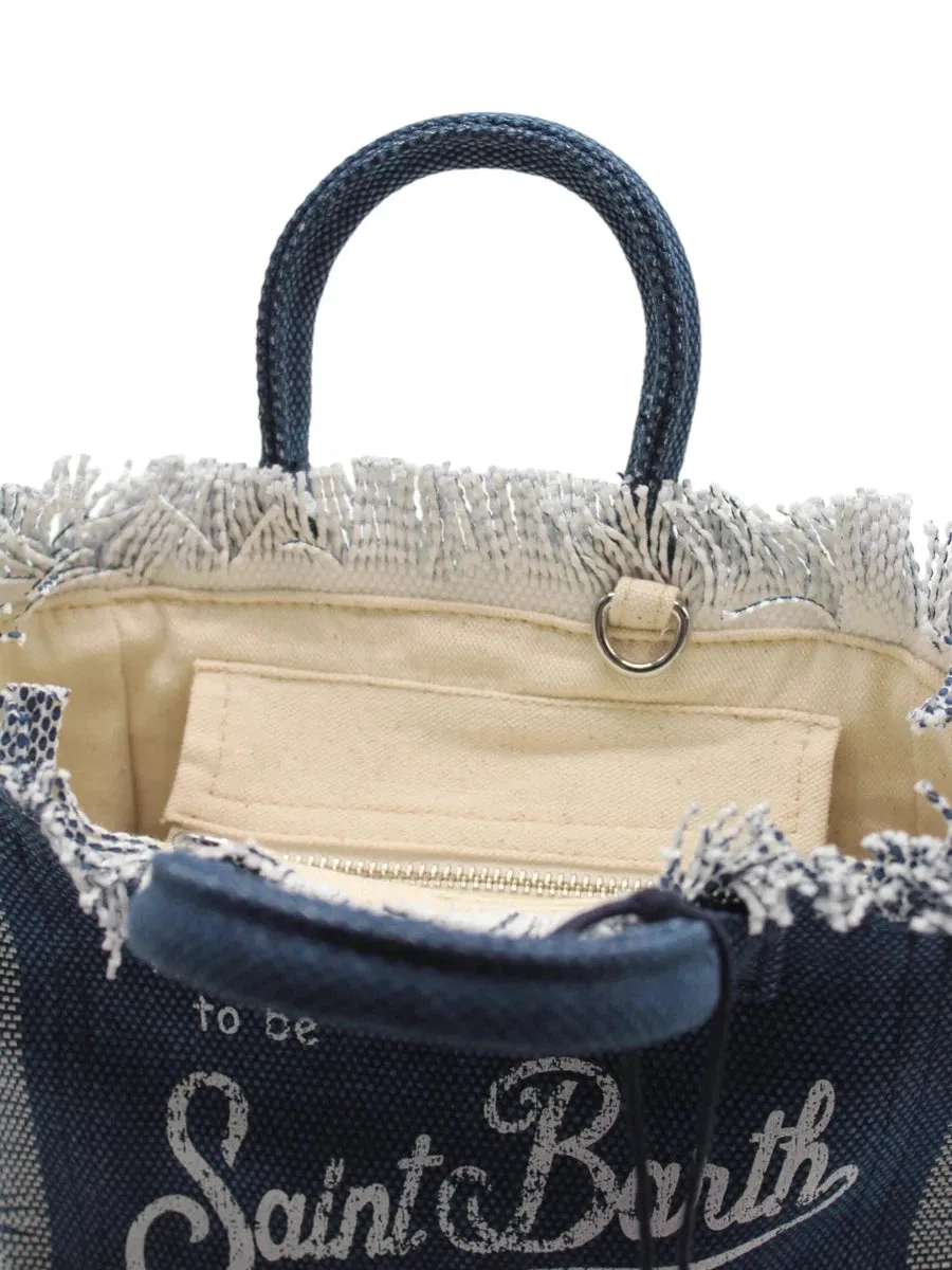 Borsa Colette in Tela di Cotone Denim Nero