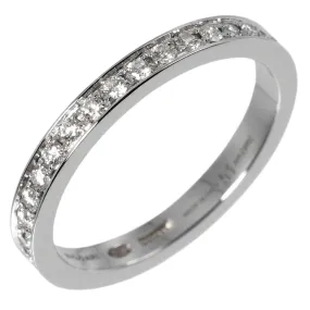 BVLGARI Ring Pt950Platinum, Diamond, Half Eternity Platinum 3.72g Dedicata A Venice Women Used Authentic