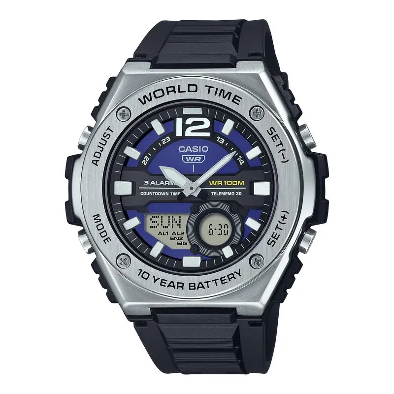 CASIO ANA-DIGI STANDARD COLLECTION MENS 100M - MWQ-100-2AVDF