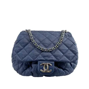 Chanel Medium Chain Around Crossbody Flap Bag 2011/2012 Blue