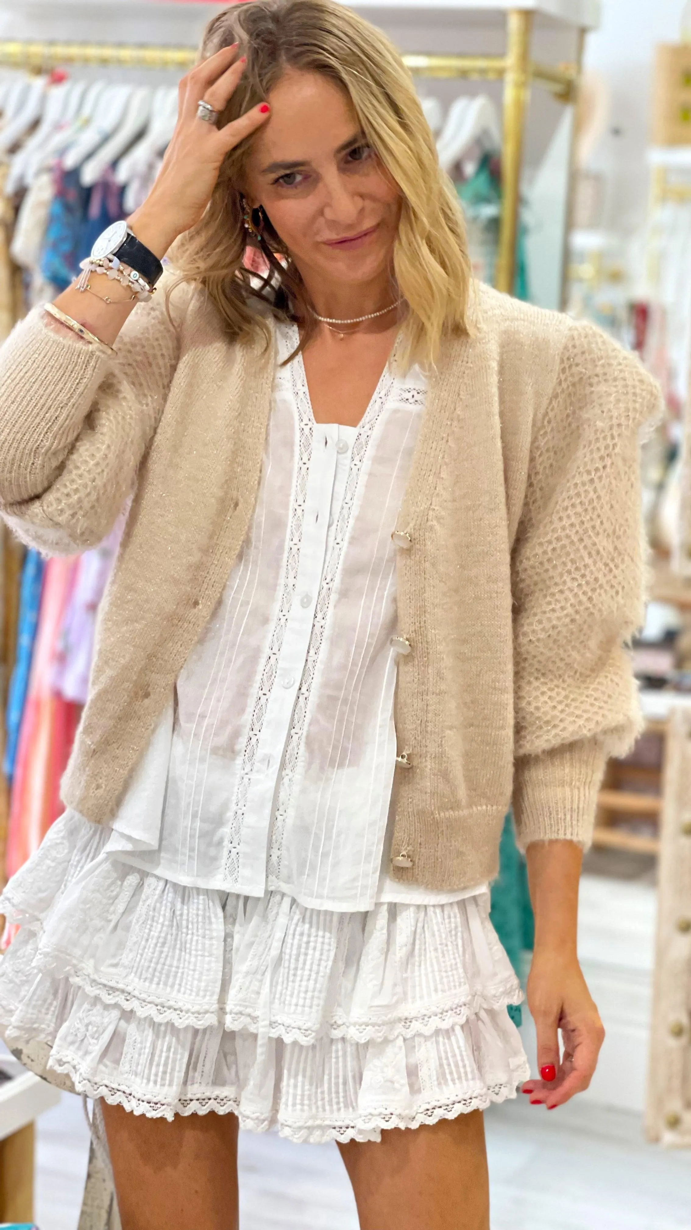 Clara Cardigan in Camel