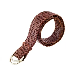 Classic Australian Queenslander Plaited Kangaroo Leather Belt 1 1/4