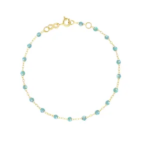 Classic Gigi Aqua bracelet, Yellow Gold, 6.7"