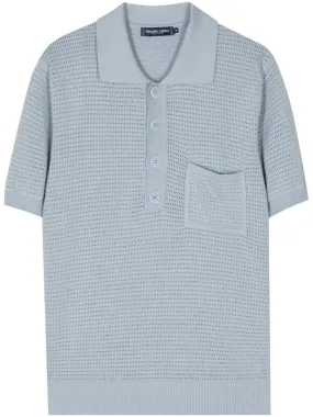 Clemente Crochet-Knit Polo Shirt