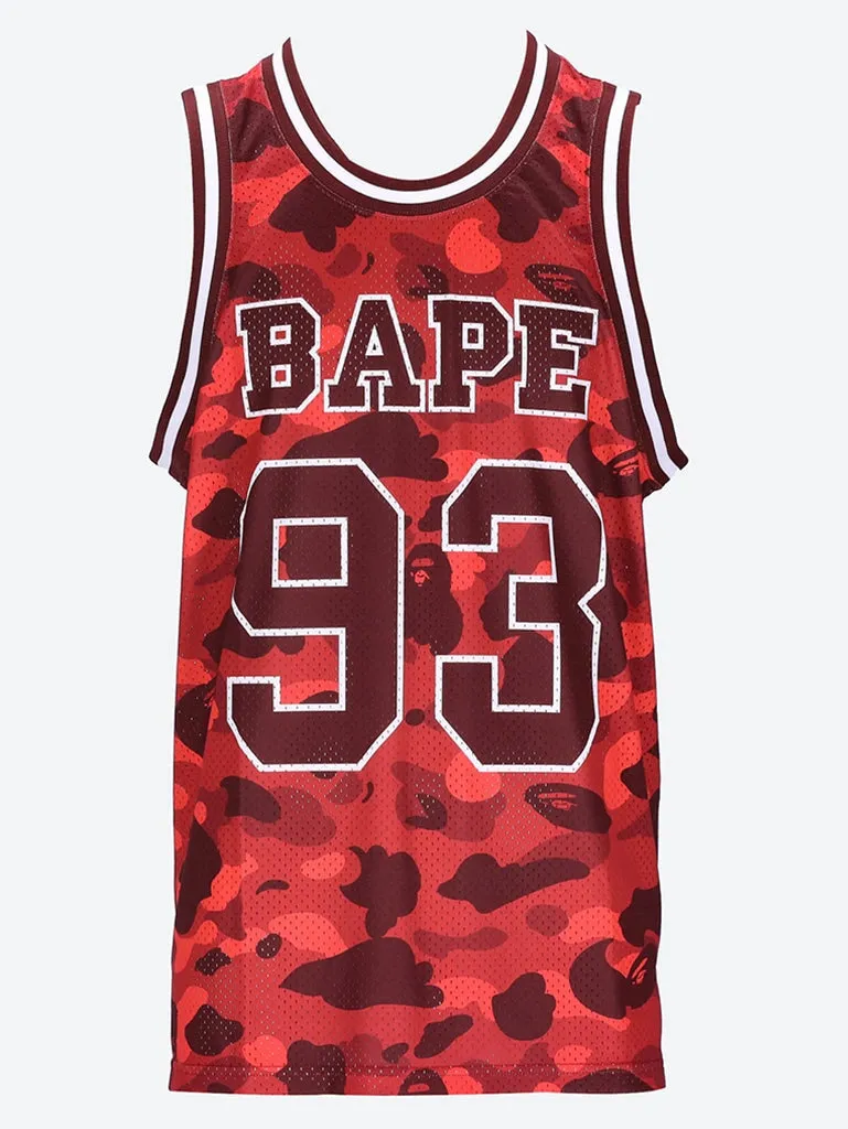 Color camo basketball tank top