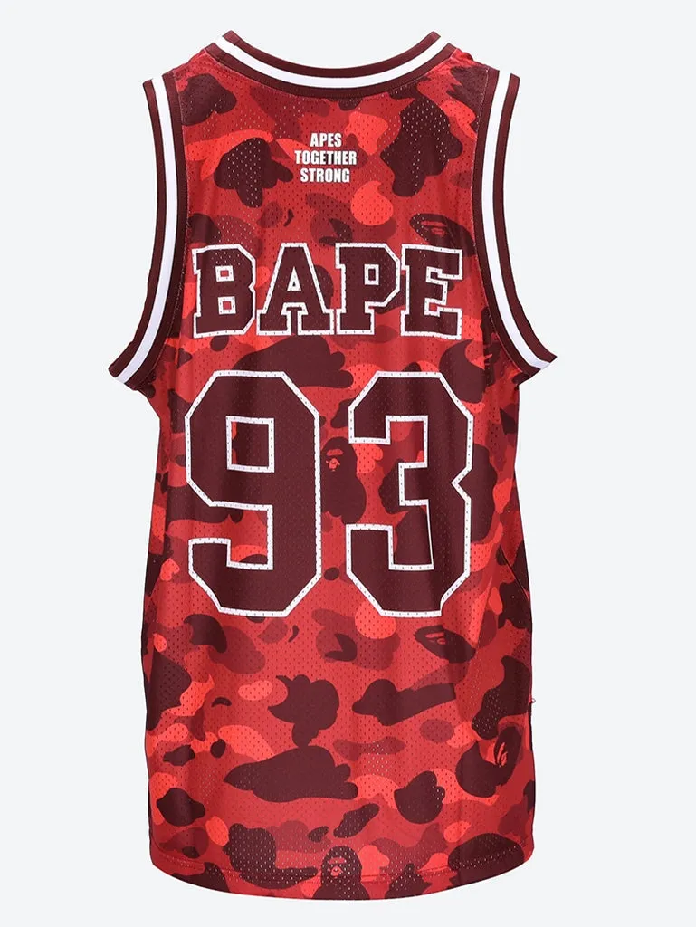 Color camo basketball tank top