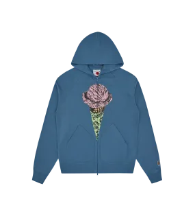 CONE ZIP HOOD - BLUE