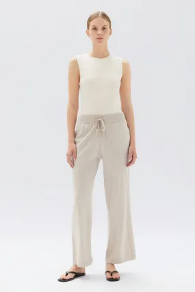 Cotton Cashmere Wide Leg Pant