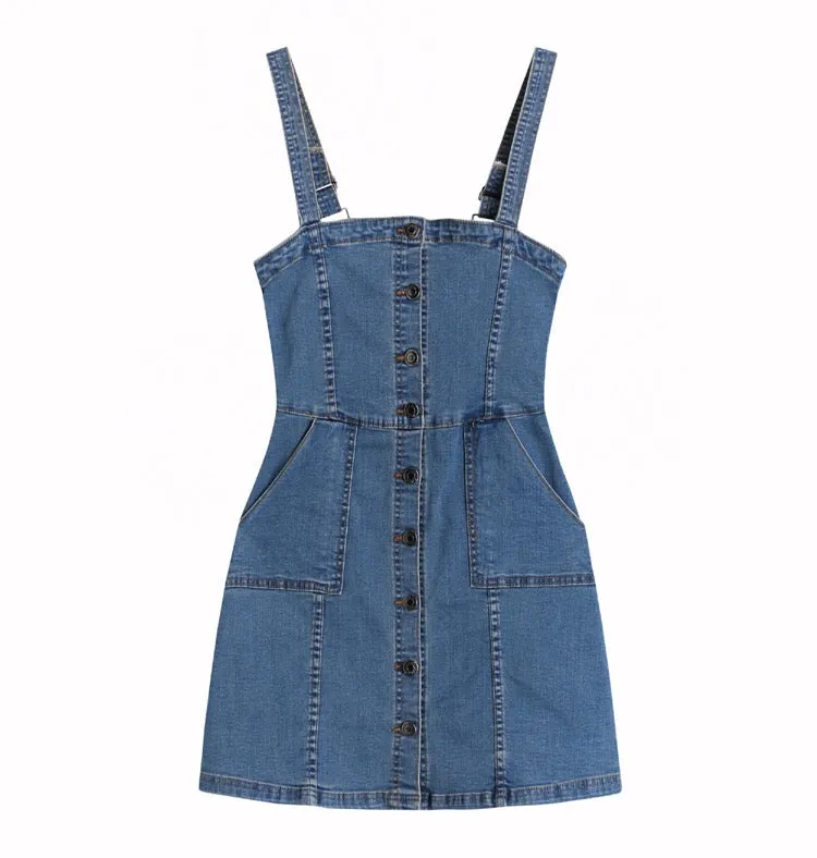 Denim Button-Up Dress