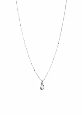 Diamond Slice Sterling Silver Necklace