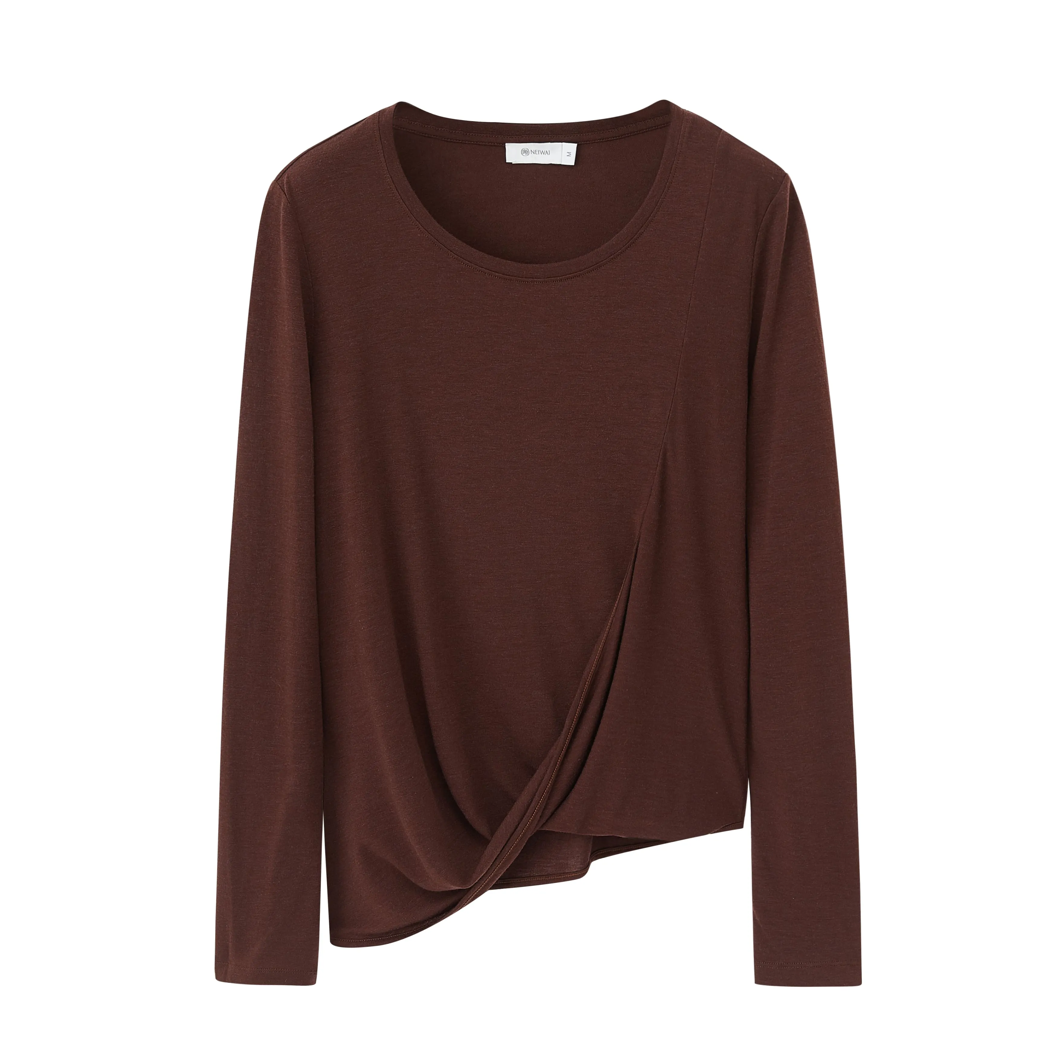 Drape-Front Asymmetrical Sweater