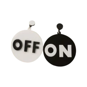 Earrings - Oversized on off drops