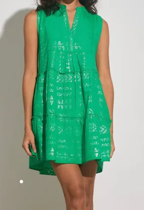 Elan - Clara Dress Green Silver Arrow