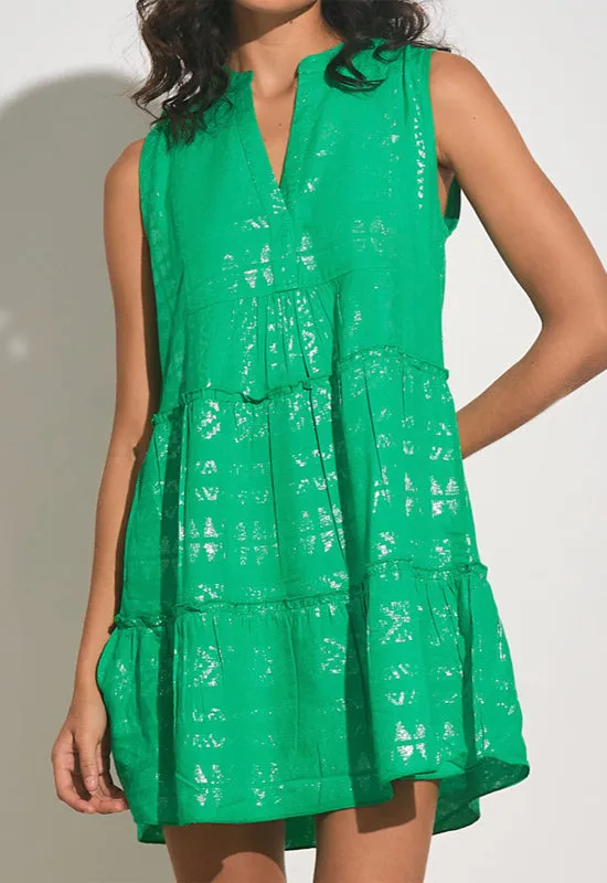 Elan - Clara Dress Green Silver Arrow