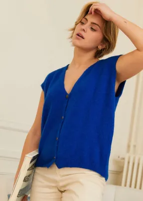 Electric Blue Knit Vest