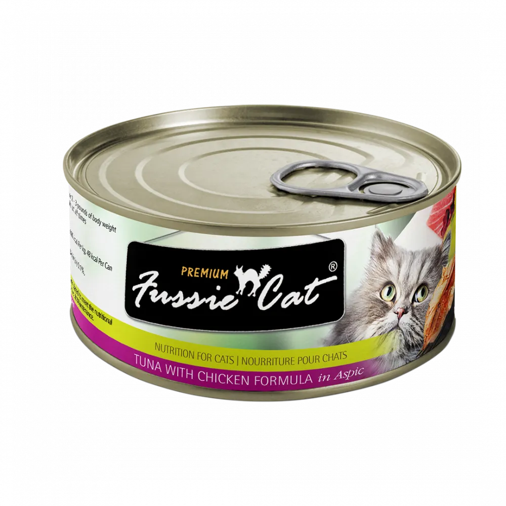 Fussie Cat Premium Tuna with Chicken Formula in Aspic Canned Food