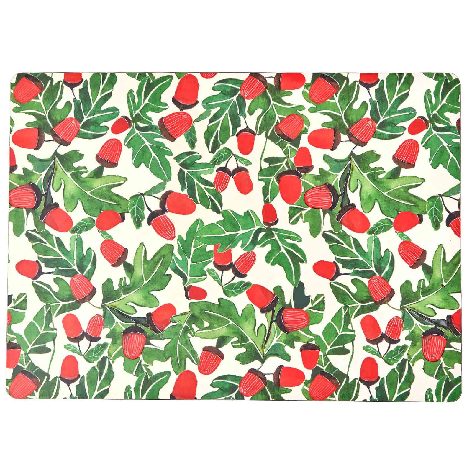 Holiday Acorns Art Placemats - Set of 4