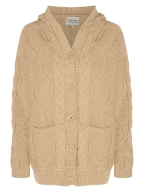 Hooded Button Up Knitted Cardigan