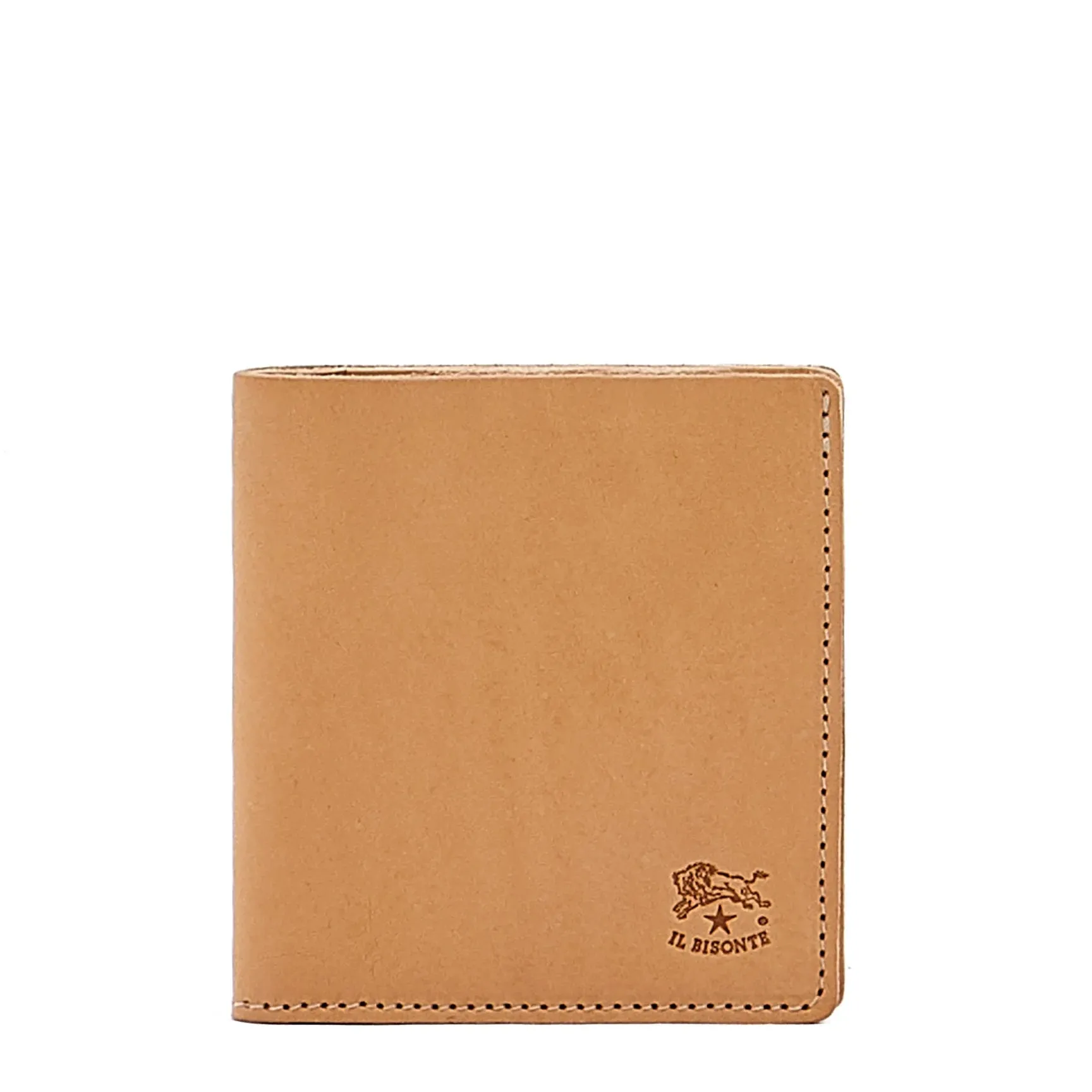 Il Bisonte Natural Square Bi Fold Slim Wallet