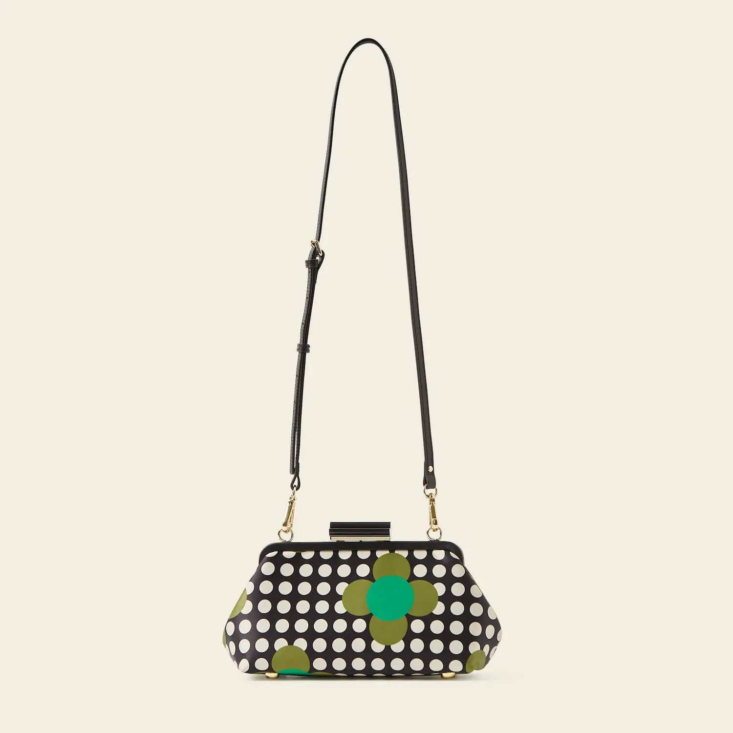 Jenny D Clutch - Jewel Flower Polka Dot