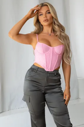 Juliet corset top, Blush