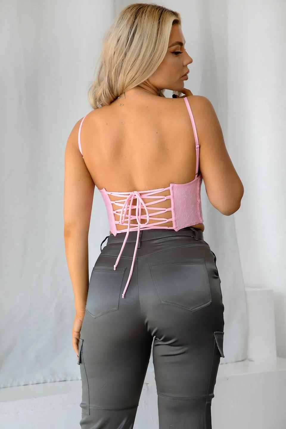 Juliet corset top, Blush