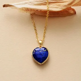 'Lapis Lazuli' Heart Pendant Necklace