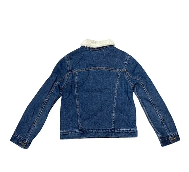 Levi's boy's jacket with internal synthetic fur Sherpa Trucker 9EB220-MAG-LW medium blue