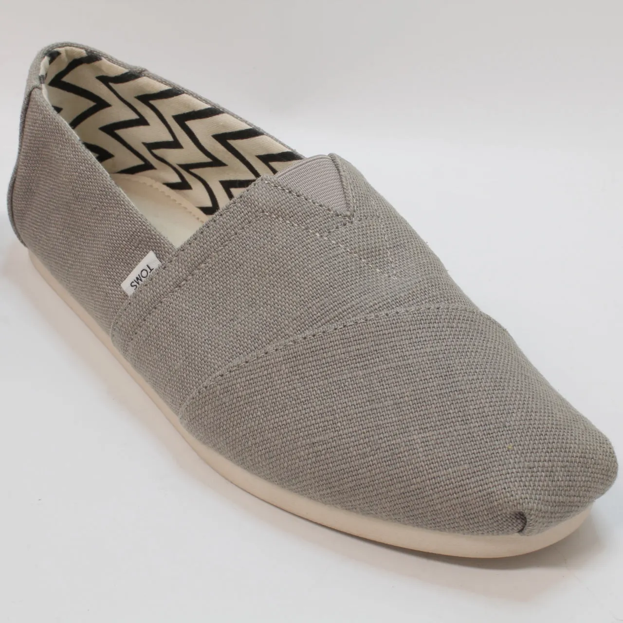 Mens Toms Toms Classic Alpargata Cement Heritage Canvas Uk Size 8