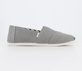 Mens Toms Toms Classic Alpargata Cement Heritage Canvas Uk Size 8