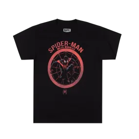 Miles Morales Spider-Man Distress Art Black Tee