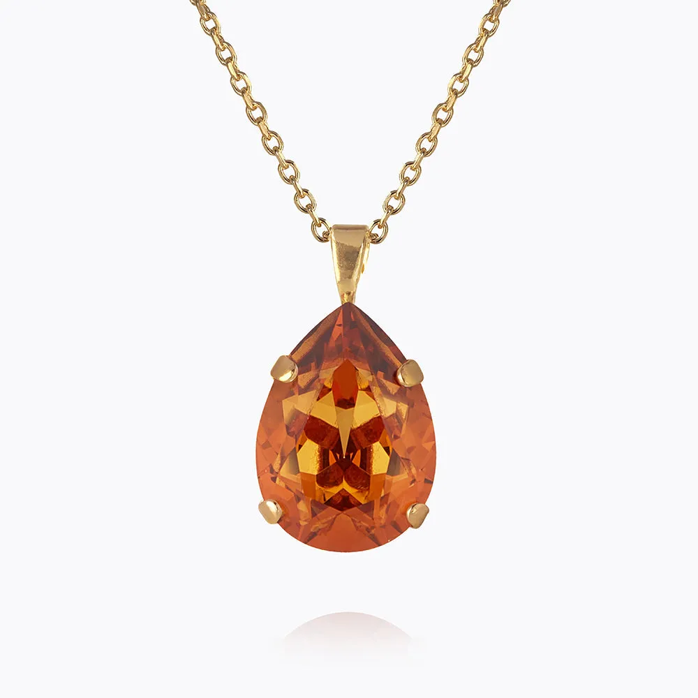 Mini Drop Necklace / Light Amber