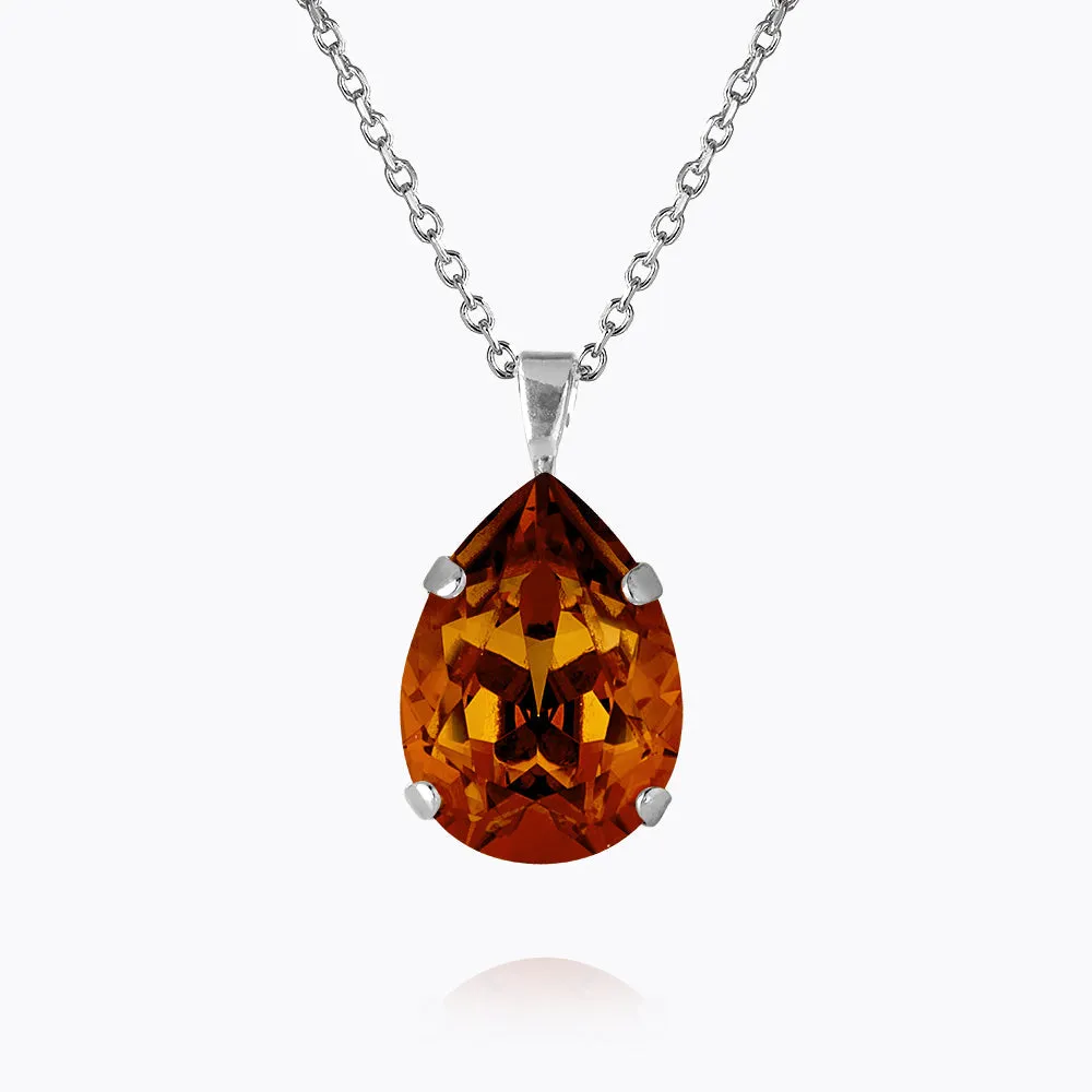 Mini Drop Necklace / Light Amber