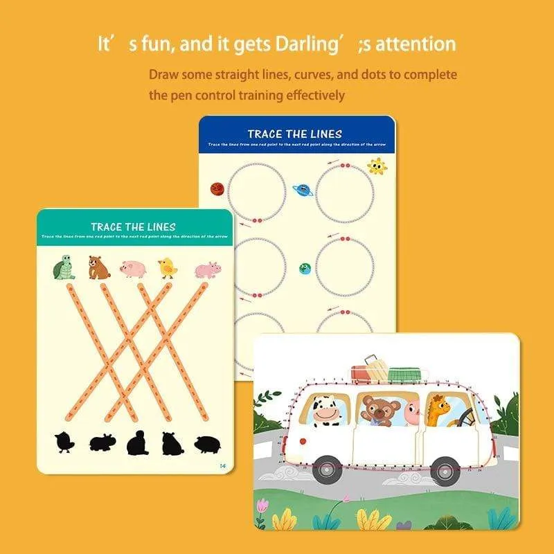 Montessori Children Toys Drawing Tablet DIY Color Shape Math Match Game Book Drawing Set  Learning Educational Toys For Children