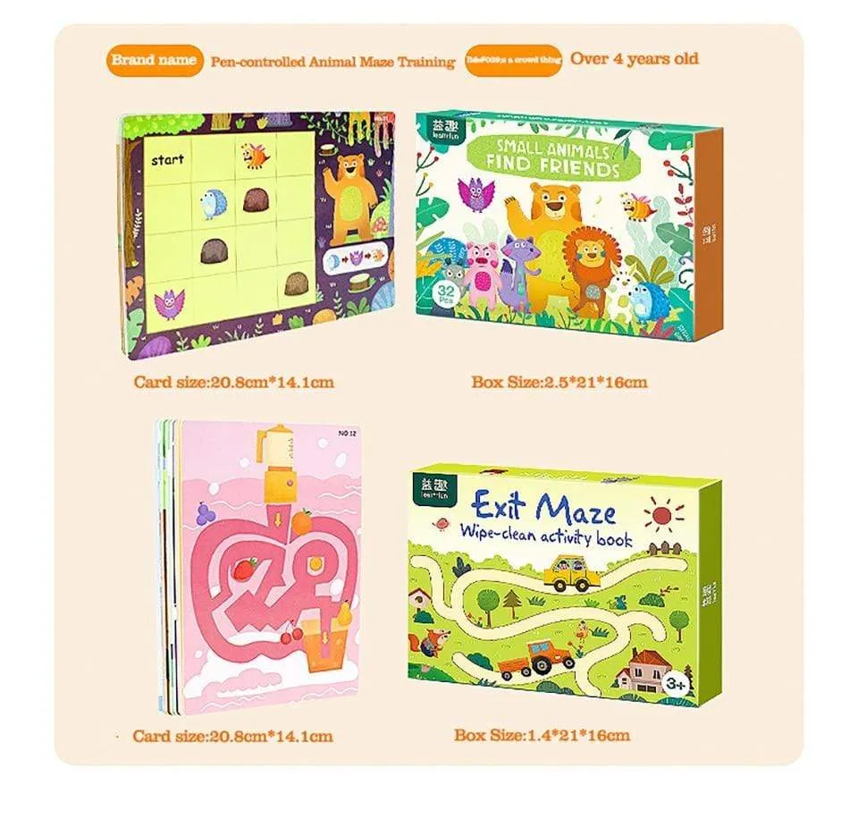 Montessori Children Toys Drawing Tablet DIY Color Shape Math Match Game Book Drawing Set  Learning Educational Toys For Children