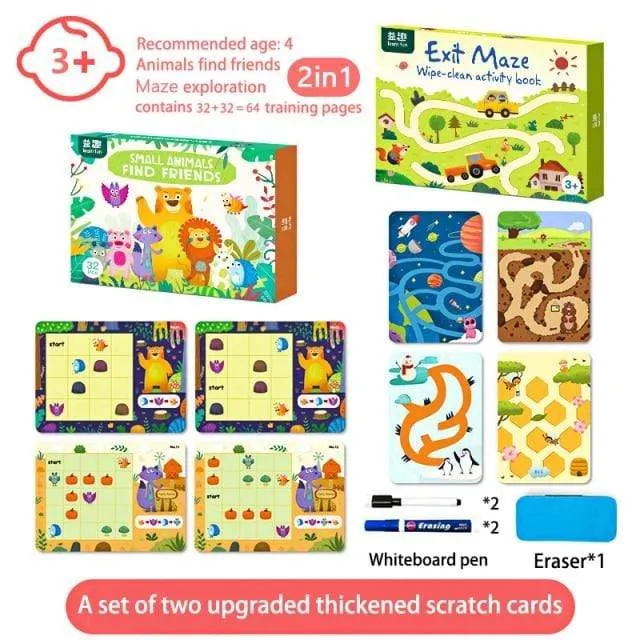 Montessori Children Toys Drawing Tablet DIY Color Shape Math Match Game Book Drawing Set  Learning Educational Toys For Children